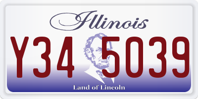 IL license plate Y345039