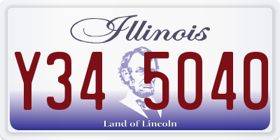 IL license plate Y345040
