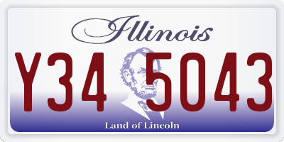 IL license plate Y345043