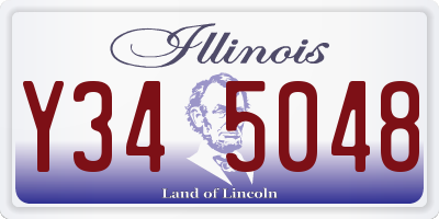 IL license plate Y345048