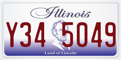 IL license plate Y345049