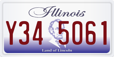 IL license plate Y345061