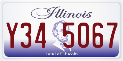 IL license plate Y345067