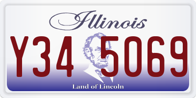 IL license plate Y345069
