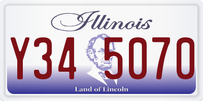 IL license plate Y345070