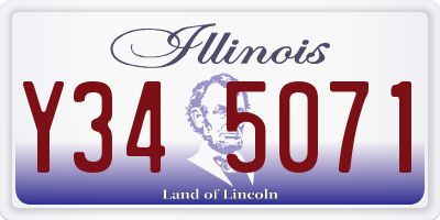 IL license plate Y345071