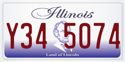 IL license plate Y345074