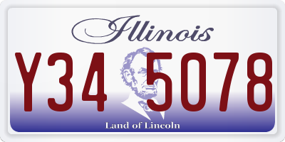 IL license plate Y345078