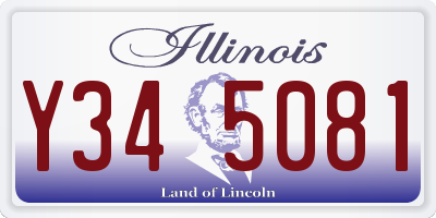 IL license plate Y345081