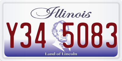 IL license plate Y345083