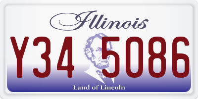 IL license plate Y345086