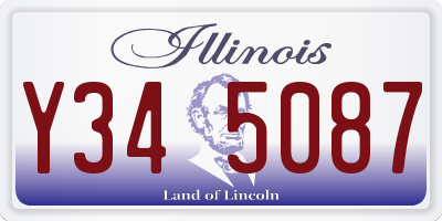 IL license plate Y345087