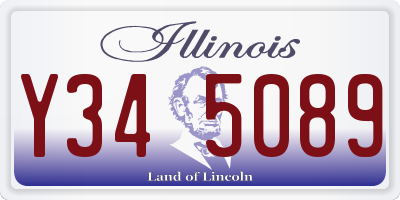 IL license plate Y345089