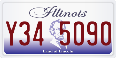 IL license plate Y345090