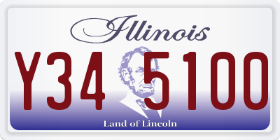IL license plate Y345100