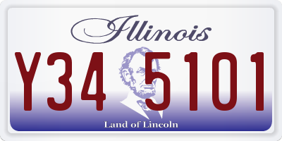 IL license plate Y345101