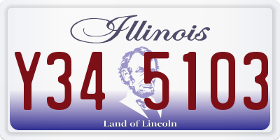 IL license plate Y345103