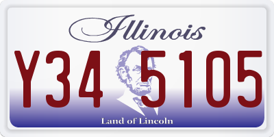 IL license plate Y345105