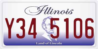 IL license plate Y345106