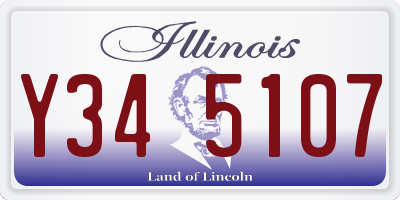 IL license plate Y345107