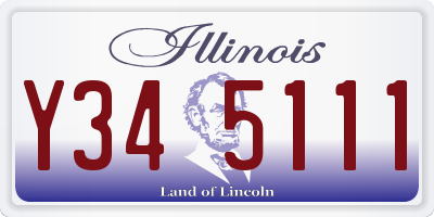 IL license plate Y345111