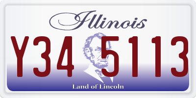 IL license plate Y345113