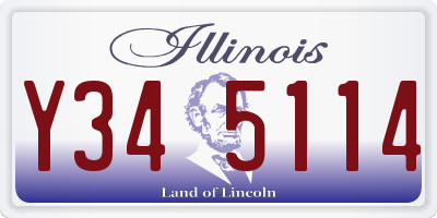 IL license plate Y345114