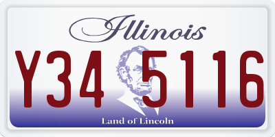 IL license plate Y345116
