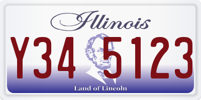 IL license plate Y345123