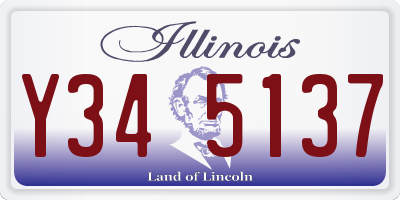 IL license plate Y345137
