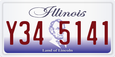 IL license plate Y345141