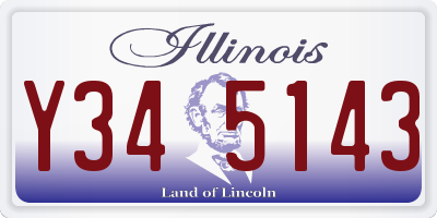 IL license plate Y345143