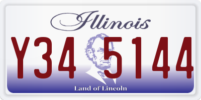 IL license plate Y345144