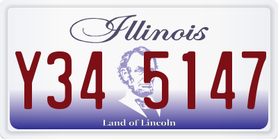 IL license plate Y345147