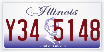 IL license plate Y345148