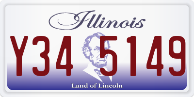 IL license plate Y345149