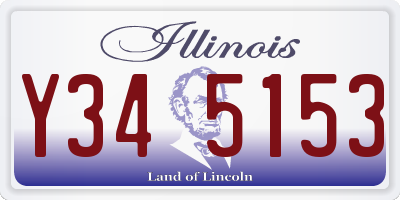 IL license plate Y345153
