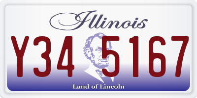 IL license plate Y345167
