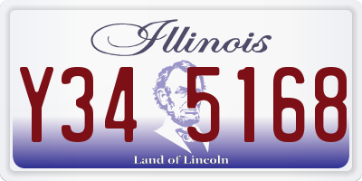 IL license plate Y345168
