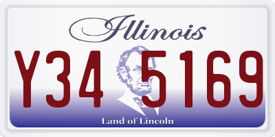 IL license plate Y345169