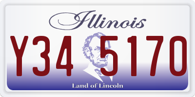IL license plate Y345170