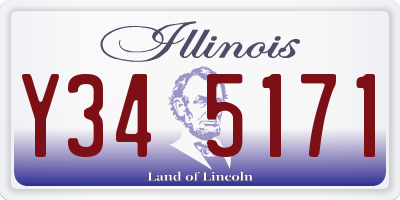 IL license plate Y345171