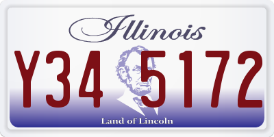 IL license plate Y345172