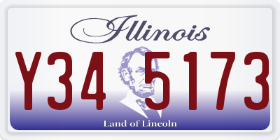 IL license plate Y345173