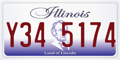 IL license plate Y345174