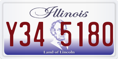 IL license plate Y345180
