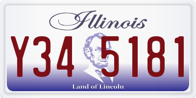 IL license plate Y345181