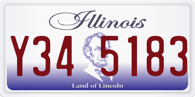 IL license plate Y345183
