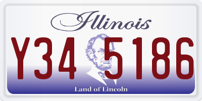IL license plate Y345186