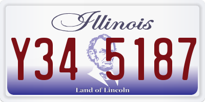 IL license plate Y345187